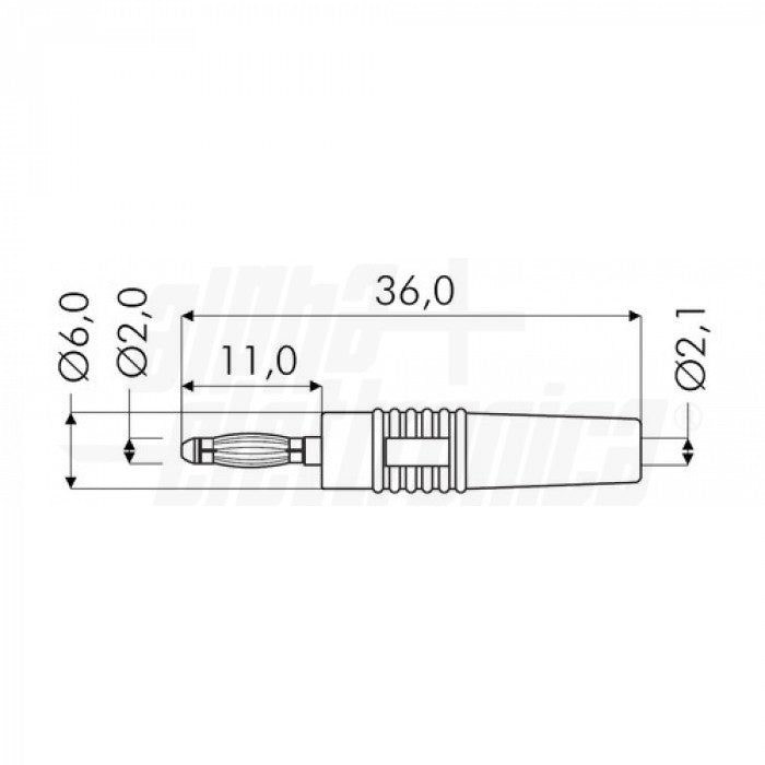 Spina banana 2mm