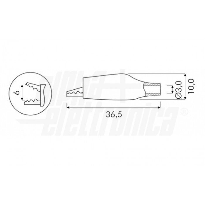 Pinza coccodrillo 3,65cm