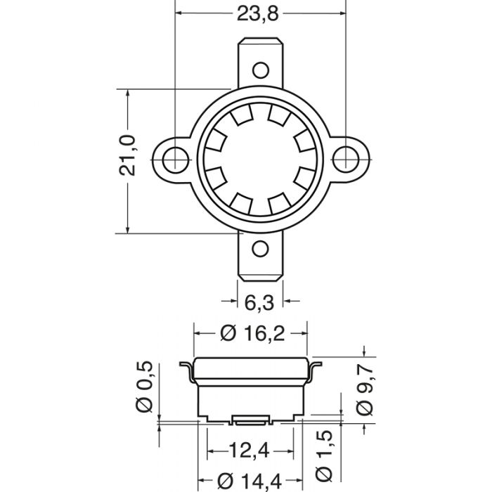 INTERRUTTORI TERMICI N.C. 80°